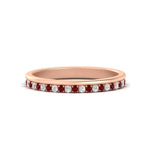Load image into Gallery viewer, a-beautiful-round-diamond-half-eternity-band-with-ruby-in-rose-gold-FD11406BGRUDR-NL-RG
