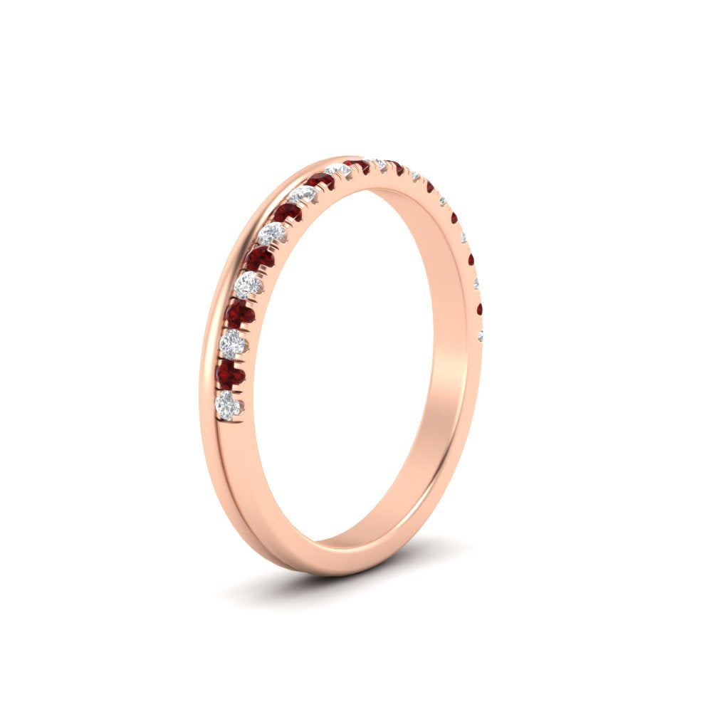 a-beautiful-round-diamond-half-eternity-band-with-ruby-in-rose-gold-FD11406BGRUDRANGLE2-NL-RG