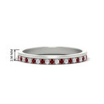 Load image into Gallery viewer, a-beautiful-round-diamond-half-eternity-band-with-ruby-in-white-gold-FD11406BGRUDR-NL-WG-HW
