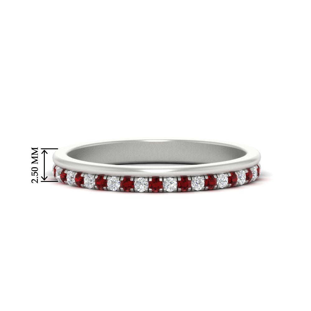 a-beautiful-round-diamond-half-eternity-band-with-ruby-in-white-gold-FD11406BGRUDR-NL-WG-HW