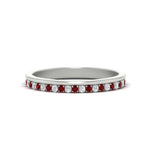 Load image into Gallery viewer, a-beautiful-round-diamond-half-eternity-band-with-ruby-in-white-gold-FD11406BGRUDR-NL-WG
