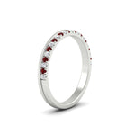 Load image into Gallery viewer, a-beautiful-round-diamond-half-eternity-band-with-ruby-in-white-gold-FD11406BGRUDRANGLE2-NL-WG
