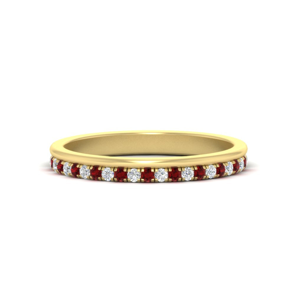 a-beautiful-round-diamond-half-eternity-band-with-ruby-in-yellow-gold-FD11406BGRUDR-NL-YG