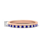 Load image into Gallery viewer, a-beautiful-round-diamond-half-eternity-band-with-sapphire-in-rose-gold-FD11406BGSABL-NL-RG-HW
