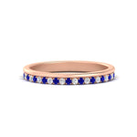 Load image into Gallery viewer, a-beautiful-round-diamond-half-eternity-band-with-sapphire-in-rose-gold-FD11406BGSABL-NL-RG
