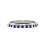 Load image into Gallery viewer, a-beautiful-round-diamond-half-eternity-band-with-sapphire-in-white-gold-FD11406BGSABL-NL-WG
