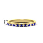 Load image into Gallery viewer, a-beautiful-round-diamond-half-eternity-band-with-sapphire-in-yellow-gold-FD11406BGSABL-NL-YG-HW
