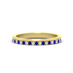 Load image into Gallery viewer, a-beautiful-round-diamond-half-eternity-band-with-sapphire-in-yellow-gold-FD11406BGSABL-NL-YG
