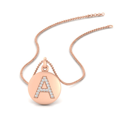 Initial Diamond Disc Pendant