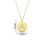 Load image into Gallery viewer, a-letter-disk-necklace-in-yellow-gold-FDPD11312AANGLE1-NL-YG-hw
