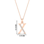 Load image into Gallery viewer, alphabet-initial-letter-x-diamond-pendant-in-FDPD11292X-NL-RG
