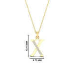 Load image into Gallery viewer, alphabet-initial-letter-x-diamond-pendant-in-FDPD11292X-NL-YG
