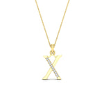 Load image into Gallery viewer, alphabet-initial-letter-x-diamond-pendant-in-FDPD11292X-NL-YG
