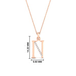 Load image into Gallery viewer, alphabet-n-diamond-pendant-in-FDPD11292NSLEEP-NL-RG
