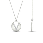 Load image into Gallery viewer, Initial Diamond Disc Pendant
