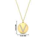 Load image into Gallery viewer, Initial Diamond Disc Pendant
