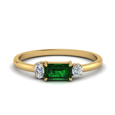 Alternate Gemstone 3 Stone Ring