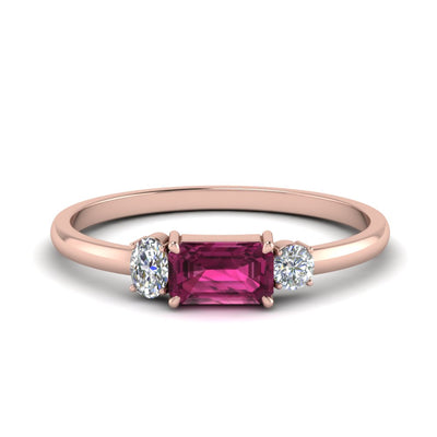Alternate Gemstone 3 Stone Ring