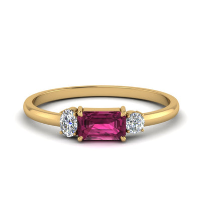Alternate Gemstone 3 Stone Ring