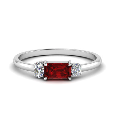 Alternate Gemstone 3 Stone Ring