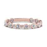 Load image into Gallery viewer, alternating-bezel-set-round-diamond-wedding-band-in-rose-gold-FD65654B-NL-RG.jpg
