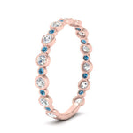 Load image into Gallery viewer, alternating-bezel-set-round-diamond-wedding-band-with-blue-topaz-in-rose-gold-FD65654BGICBLTO-NL-RG.jpg
