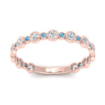 Load image into Gallery viewer, alternating-bezel-set-round-diamond-wedding-band-with-blue-topaz-in-rose-gold-FD65654BGICBLTO-NL-RG.jpg
