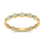 Load image into Gallery viewer, alternating-bezel-set-round-diamond-wedding-band-with-blue-topaz-in-yellow-gold-FD65654BGICBLTO-NL-YG.jpg

