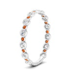 Load image into Gallery viewer, alternating-bezel-set-round-diamond-wedding-band-with-orange-sapphire-in-white-gold-FD65654BGSAOR-NL-WG.jpg
