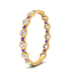 Load image into Gallery viewer, alternating-bezel-set-round-diamond-wedding-band-with-purple-topaz-in-yellow-gold-FD65654BGVITO-NL-YG.jpg
