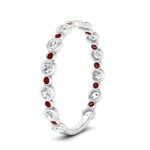 Load image into Gallery viewer, alternating-bezel-set-round-diamond-wedding-band-with-ruby-in-white-gold-FD65654BGRUDR-NL-WG.jpg
