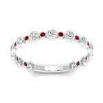 Load image into Gallery viewer, alternating-bezel-set-round-diamond-wedding-band-with-ruby-in-white-gold-FD65654BGRUDR-NL-WG.jpg
