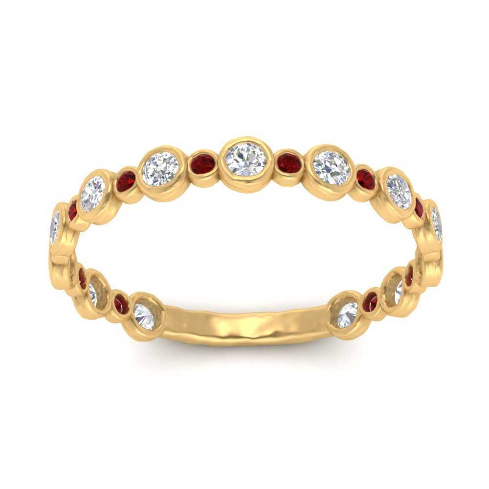alternating-bezel-set-round-diamond-wedding-band-with-ruby-in-yellow-gold-FD65654BGRUDR-NL-YG.jpg