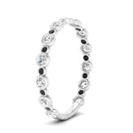 Load image into Gallery viewer, alternating-bezel-set-round-wedding-band-with-black-diamond-in-white-gold-FD65654BGBLACK-NL-WG.jpg
