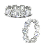 Load image into Gallery viewer, Alternating Diamond Eternity Wedding Band 4 Carat
