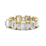 Load image into Gallery viewer, Alternating Diamond Eternity Wedding Band 4 Carat
