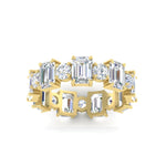 Load image into Gallery viewer, Alternating Diamond Eternity Wedding Band 4 Carat
