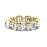 Load image into Gallery viewer, Alternating Diamond Eternity Wedding Band 4 Carat
