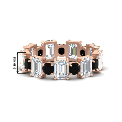 Alternating Diamond Eternity Wedding Band 4 Carat