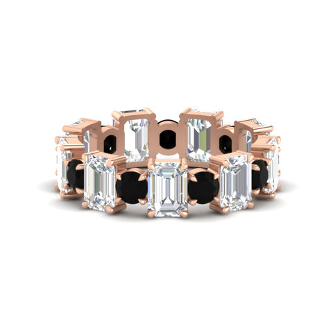 Alternating Diamond Eternity Wedding Band 4 Carat