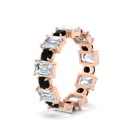 Alternating Diamond Eternity Wedding Band 4 Carat