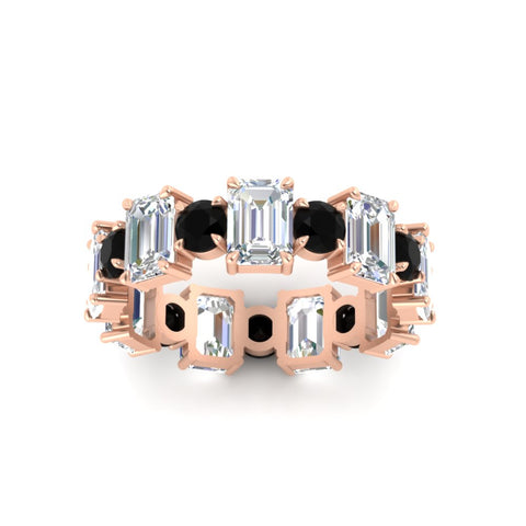 Alternating Diamond Eternity Wedding Band 4 Carat