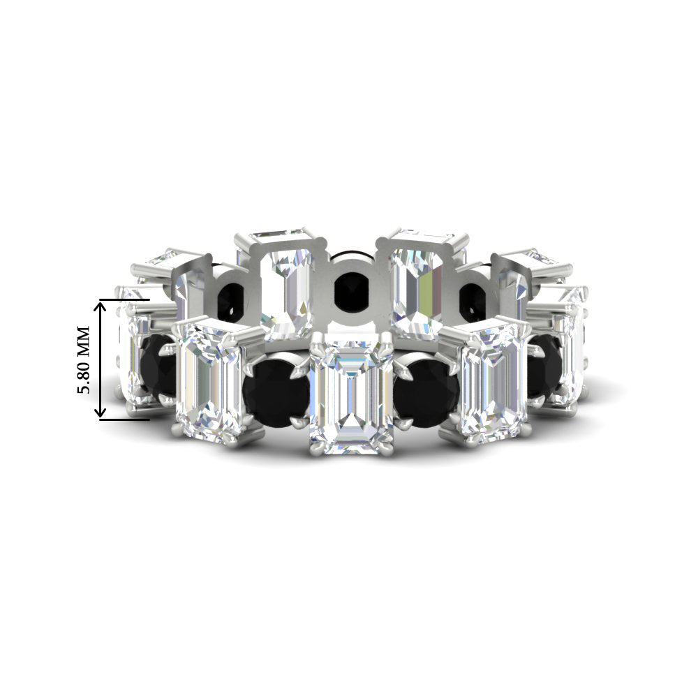 Alternating Diamond Eternity Wedding Band 4 Carat
