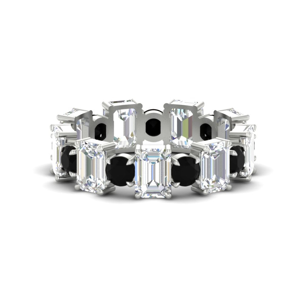 Alternating Diamond Eternity Wedding Band 4 Carat