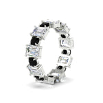 Load image into Gallery viewer, Alternating Diamond Eternity Wedding Band 4 Carat
