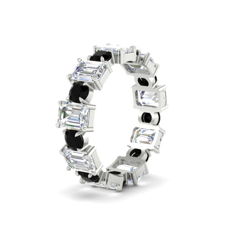 Alternating Diamond Eternity Wedding Band 4 Carat