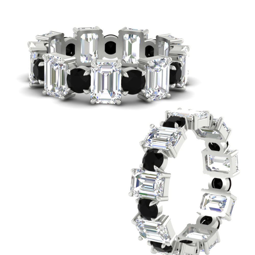 Alternating Diamond Eternity Wedding Band 4 Carat