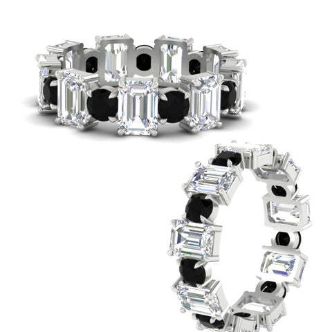Alternating Diamond Eternity Wedding Band 4 Carat