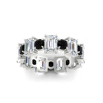 Load image into Gallery viewer, Alternating Diamond Eternity Wedding Band 4 Carat

