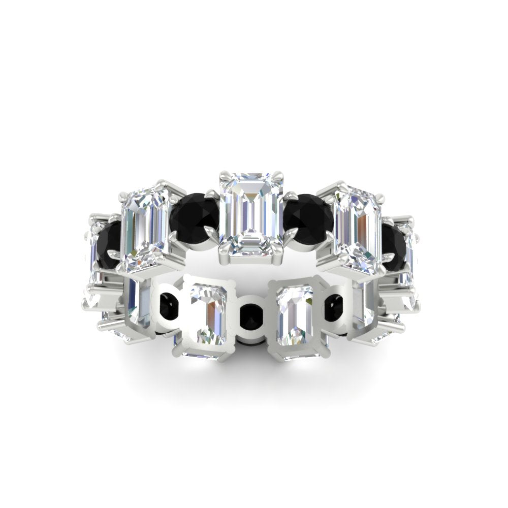 Alternating Diamond Eternity Wedding Band 4 Carat